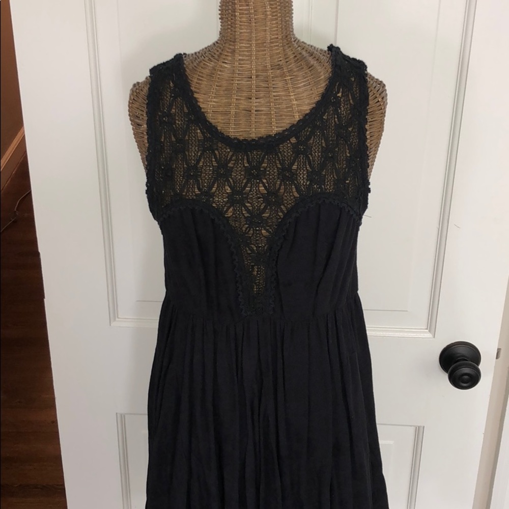 Free people black lace dress